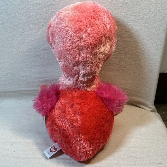 Ty Beanie Boos 9" GILDA Flamingo Stuffed Plush‎ w/ Heart Tags - Picture 5 of 10